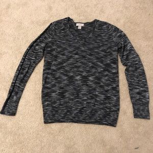 Black v-neck sweater